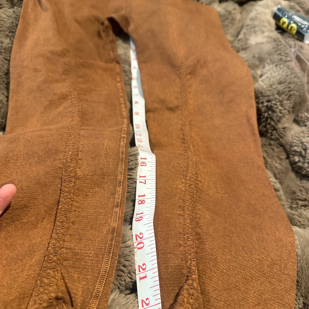Free People -Mineral Wash Brown leggings size XL full length - Picture 9 of 9